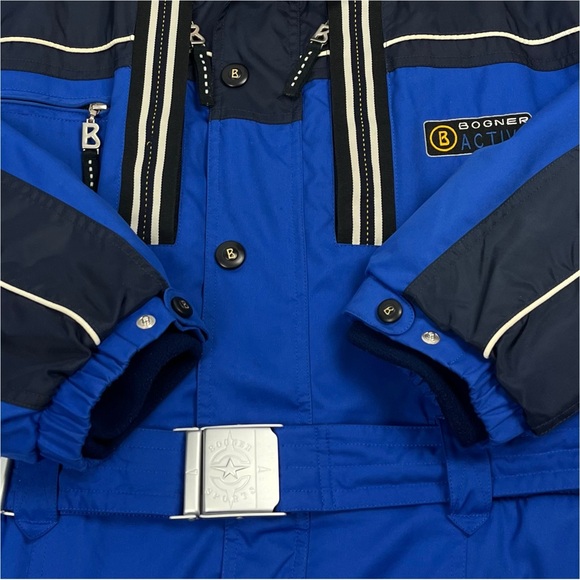 Vintage Bogner Active Goan Thylmann One-Piece Ski Snow Suit Royal/Navy Sz 44 L - Picture 14 of 16